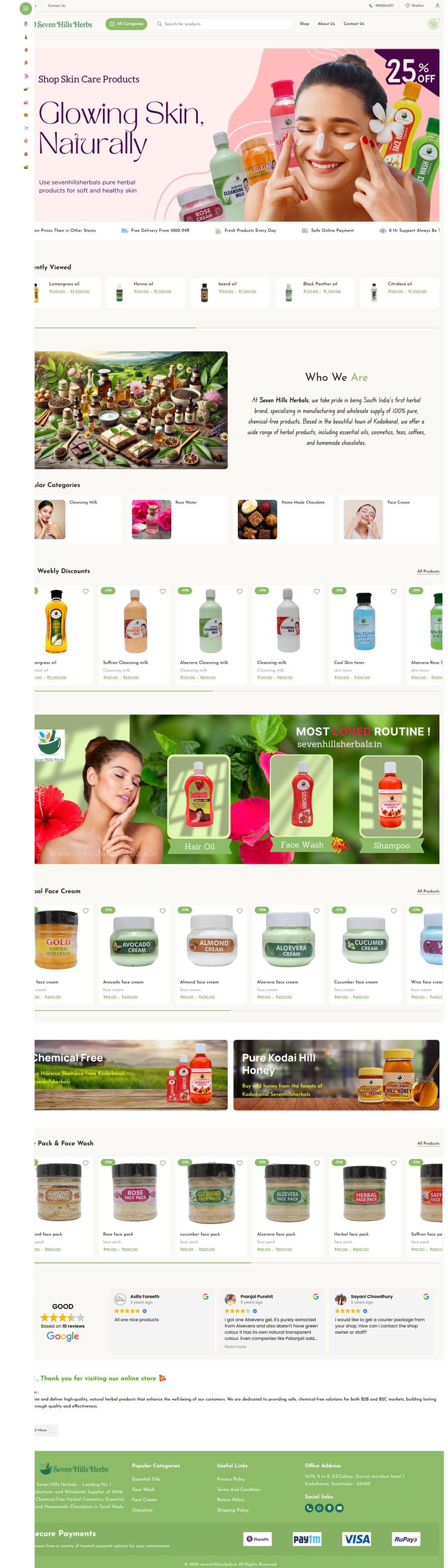 Seven Hills Herbals online store