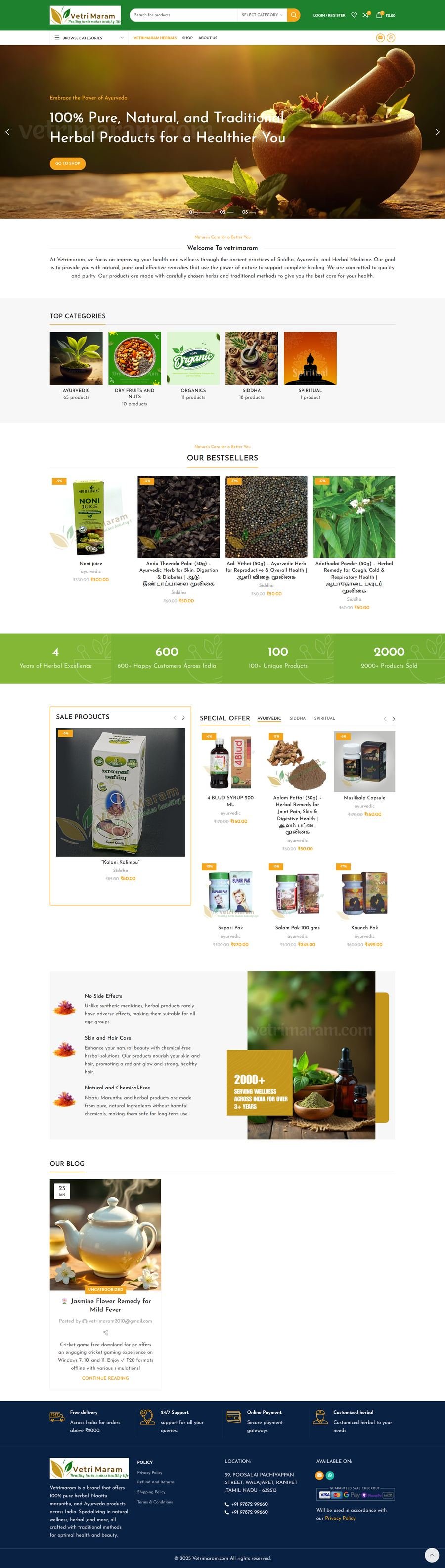 Vetrimaram herbal store